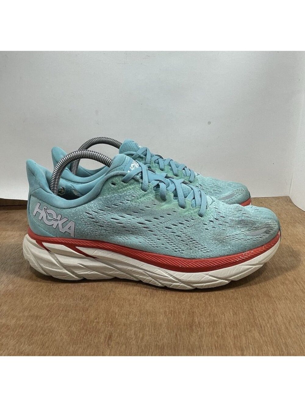 Hoka One One Clifton 8 Womens Size 9.5 Blue Running Shoes Athletic Sneakers